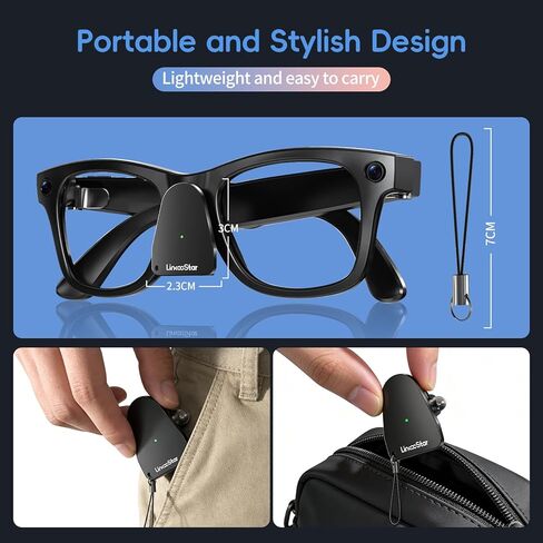محول شحن مكون من عبوتين لنظارات RayBan Meta الذكية (الجيل الأول والجيل الثاني) Wayfarer/Skyler/Headliner وOakley Meta HSTN، موصل محول شاحن USB C المحمول لملحقات نظارات Rayban Meta in Kuwait