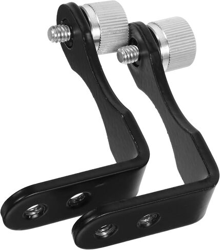 Homoyoyo 2pcs Metal L-Shaped Binocular Adapter Mount Bracket for Tripod, Black Silver, Binocular Photography Tool Compatible with Standard Telescope and Scope, Portable Outdoor Use in Kuwait