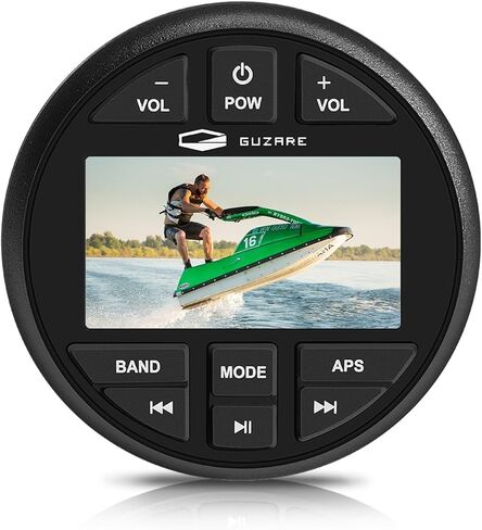 جهاز استقبال ستيريو Marine MP4 بلوتوث، 45 × 4 واط AM/FM راديو قارب مقاوم للماء مع شاشة ملونة تشغيل فيديو للقوارب وعربة الجولف وATV وUTV وأحواض المياه الساخنة - GR308 in Kuwait
