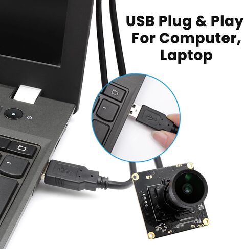 وحدة كاميرا USB منخفضة الإضاءة SVPRO 1080P، لوحة كاميرا ويب Starlight 0.0001 Lux، عدسة M16، F1.0، زاوية واسعة 110 درجة بدون تشويه، توصيل وتشغيل USB لنظام التشغيل Windows، Linux، Android، MacOS in Kuwait