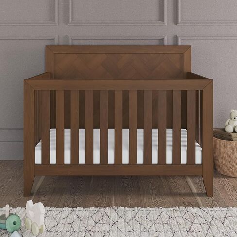 Child Craft Kieran Design 4-in-1 Convertible Baby Crib Nursery Furniture Set - Baby Bed, Double Dresser, Chest Drawer & Nightstand Desk for Babies, Toddlers and Kids (4 Piece - Crescent Gray) in Saudi Arabia