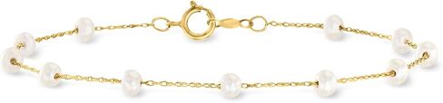 Ross-Simons RS Pure 3-3.5mm Cultured Pearl Station Bracelet in 14kt Yellow Gold. 8 inches in Saudi Arabia