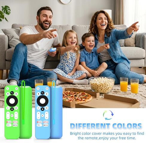 [2Pack] Silicone Cover Compatible with Onn TV 4K UHD Streaming Stick TV Box 100024646 100026240 Remote, Shockproof Anti Slip Protective Skin Case for Onn 4K/HD Remote with Lanyard (Green+Blue) in Kuwait