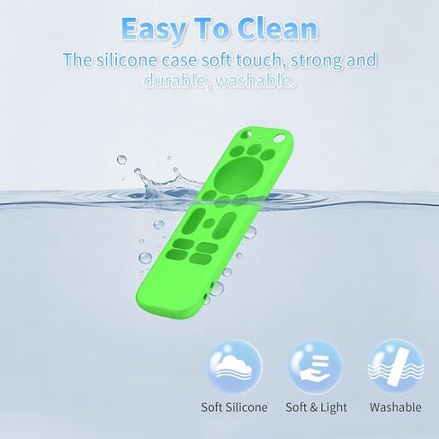 [2Pack] Silicone Cover Compatible with Onn TV 4K UHD Streaming Stick TV Box 100024646 100026240 Remote, Shockproof Anti Slip Protective Skin Case for Onn 4K/HD Remote with Lanyard (Green+Blue) in Kuwait