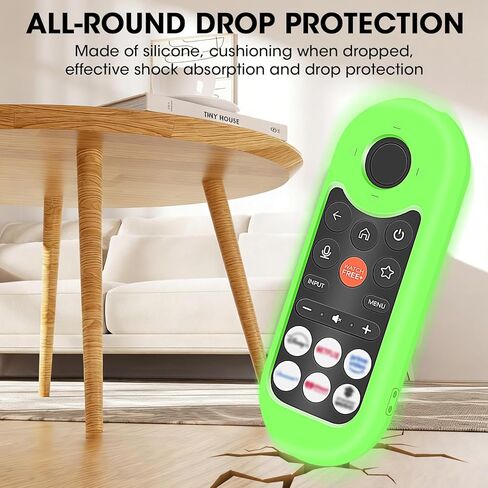 غطاء حماية من السيليكون لجهاز التحكم عن بعد Vizio XRT281 [مضاد للانزلاق] لجهاز التحكم عن بعد للتلفزيون ONN FHD المتوافق مع جهاز التحكم عن بعد للتلفزيون الذكي VIZIO XRT181 (أخضر متوهج) in Kuwait