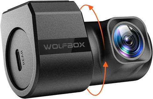 WOLFBOX 2.5K Rear Camera for X5 Duo Mini Dash Cam, STARVIS 2 IMX675 HDR Sensor, 30FPS Ultra HD Wide-Angle Night Vision Backup Camera in Kuwait