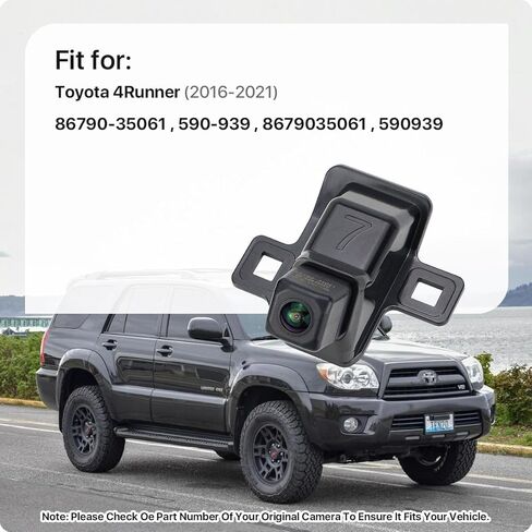 86790-35061 استبدال كاميرا الرؤية الخلفية لسيارة Toyota 4Runner 2016-2021، كاميرا احتياطية OE تحل محل 590-939، 8679035061،590939 من GreenYi in Kuwait