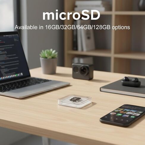 بطاقة Micro SDXC سعة 32 جيجابايت، سرعة U3، بطاقة ذاكرة فئة 10 لـ GoPro، جهاز Android اللوحي، كاميرا أمان - قراءة تصل إلى 100 ميجابايت/ثانية، فيديو 4K جاهز in Kuwait