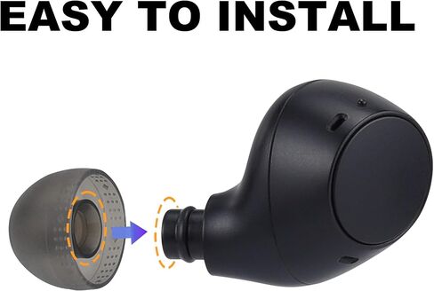 أطراف أذن بديلة متوافقة مع Sony WF-C500 / WF-C510 / WF-C700N / WF-C710N، أطراف أذن من السيليكون الناعم مع صندوق تخزين محمول (12، أسود، XS/S/M/L) in Kuwait