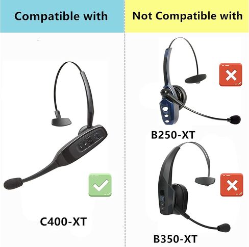 C400-XT Earpads Replacement Compatible with BlueParrott C400-XT C400 XT Mono Bluetooth Wireless Headset Protein Leather Ear Cushions Ear Pads with Designed for Truck Drivers in Kuwait