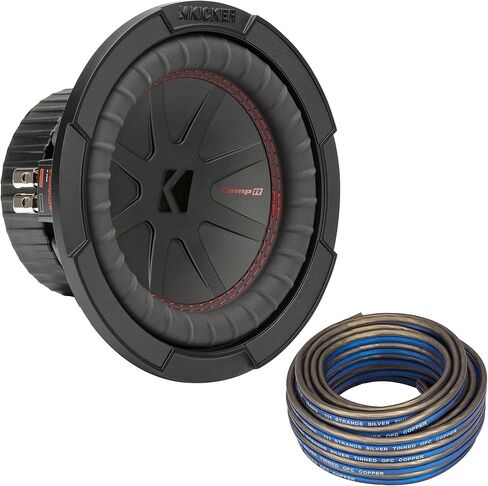 KICKER 48CWR84 CompR 8" Subwoofer, DVC, 4-ohm - Includes Speaker Wire in Saudi Arabia