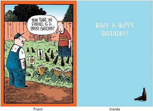 Design Design Now That Is A Beer Garden Birthday Card - His in Kuwait