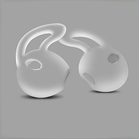 Ear Gel for iPhone EarPods, Anti-Slip Soft Silicone Replacement Earbud Tips, 4 Pairs Sport Ear Hooks Covers for iPhone 7/6s/6 Plus/5s/5c/SE,Clear Ear Buds Tips for Wired Earphone in Kuwait