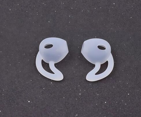 Ear Gel for iPhone EarPods, Anti-Slip Soft Silicone Replacement Earbud Tips, 4 Pairs Sport Ear Hooks Covers for iPhone 7/6s/6 Plus/5s/5c/SE,Clear Ear Buds Tips for Wired Earphone in Kuwait