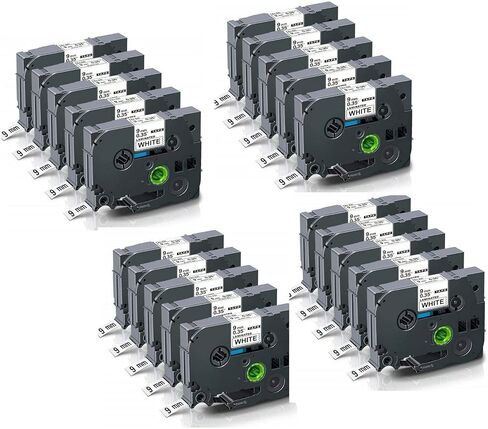 5 عبوات شريط ملصقات متوافق لشريط Brother Ptouch صانع الملصقات (TZe-221 TZ-221) شريط ملصقات TZe 12 مم 0.47 بوصة مغلف باللون الأسود على الأبيض لـ PT-D210 PT-H110 PT-1880 PT-D400 (5) in Kuwait