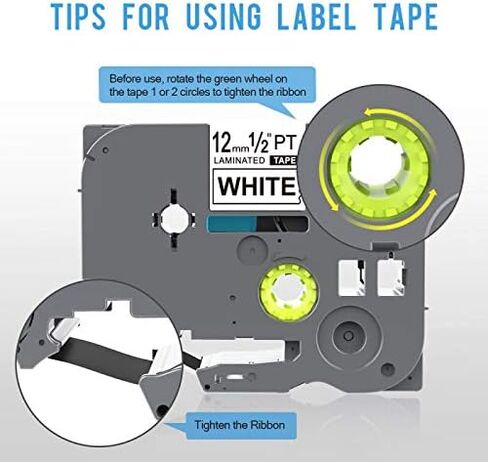 Black on Yellow Flexible ID Cable and Wire Label Tape Compatible for Brother P-Touch TZe-FX651 TZ FX651 Tze FX651(24mm x 8m) 1PK in Kuwait
