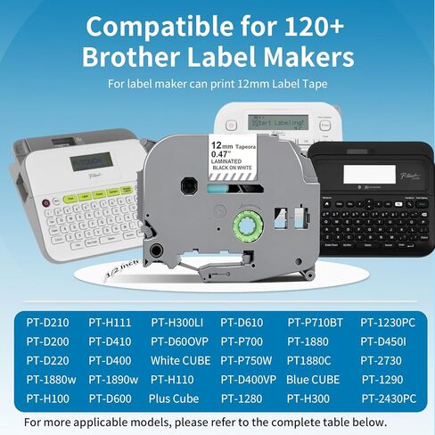 3 قطع بديلة لشريط الملصقات TZe-131 TZe131 أسود على شفاف، متوافق مع Brother P-Touch 12 مم 0.47 مصفح 1/2 بوصة × 26.2 بوصة شريط TZ لمكعب PT-D210 D220 H110 D400 D410 D600 in Kuwait