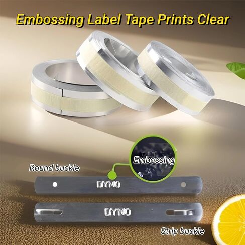 3D Manual Embossing Tape, Self Adhesive Aluminum Label Maker Refill for DYMO M1011/M11 Label Maker, 12mmx3.65m in Kuwait