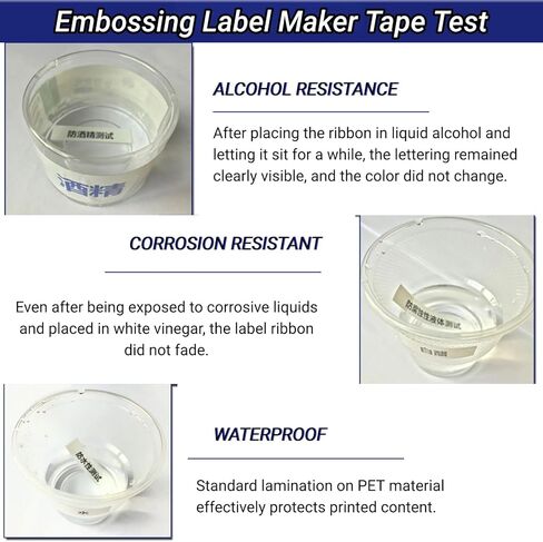 3D Manual Embossing Tape, Self Adhesive Aluminum Label Maker Refill for DYMO M1011/M11 Label Maker, 12mmx3.65m in Kuwait