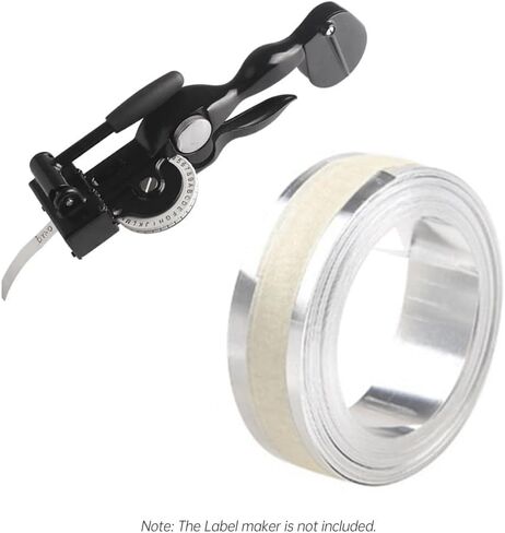 3D Manual Embossing Tape, Self Adhesive Aluminum Label Maker Refill for DYMO M1011/M11 Label Maker, 12mmx3.65m in Kuwait