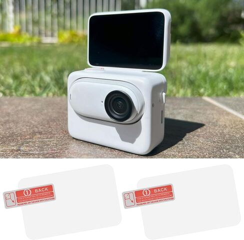2 Set Lens Film and Tempered Glass Screen Protector Compatible with Insta360 GO 3S in Kuwait