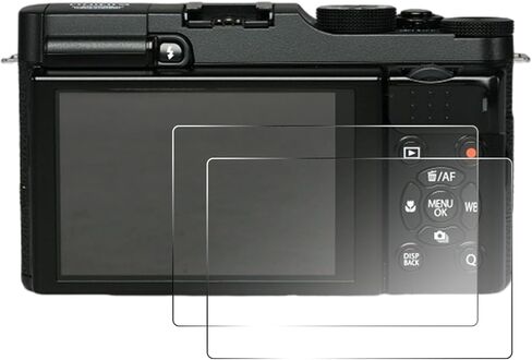 قطعتان من واقي الشاشة متوافق مع كاميرا Fuji X-A1 X-M1 XA1 XM1، واقي زجاجي مقسى بحواف مستديرة صلابة 9H، طبقة شفافة كريستالية رفيعة للغاية 0.3 مم، مضادة لبصمات الأصابع ومضادة للخدش in Kuwait