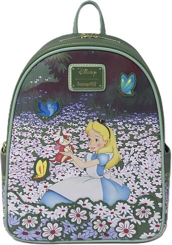 Loungefly Disney Alice in Wonderland Field of Flowers Mini Backpack – Faux Leather Floral Design in Kuwait