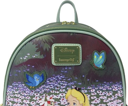 Loungefly Disney Alice in Wonderland Field of Flowers Mini Backpack – Faux Leather Floral Design in Kuwait