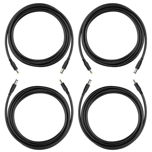 Chewproof Power Cable for Solar Panel Connector, 5.5x2.1 to 4.0x1.7 Male DC Plug, Compatible with Tactacam Reveal,Stealth Cam,Elusuve Wildlife, WiseEye, Barn Owl, Moultrie & Muddy Trail Cameras, 39" in Kuwait