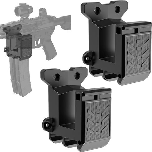حامل حائط AR مع حوامل مجلات مزدوجة لذخيرة AR.223/5.56، حامل مسدس لملحقات AR-15 يناسب غرفة الصيد في الطابق السفلي من غرفة الصيد أو التخزين الرأسي أو الأفقي in Kuwait
