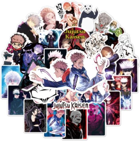 100PCS Jujutsu Decals Kaisen Stickers for Teens Adults Cartoon Anime Character Vinyl Sticker for Water Bottle Laptop Phone Scrapbooking Journaling for Party Supply Favor Decor (ZS) in Saudi Arabia