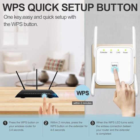 2022 Newest WiFi Extender Booster - 1200Mbps WiFi Extender Signal Booster Long Range up to 8000sq.ft, Wireless Internet Booster for Home, WiFi Signal Amplifier Repeater with Ethernet Port, Easy Setup in Kuwait