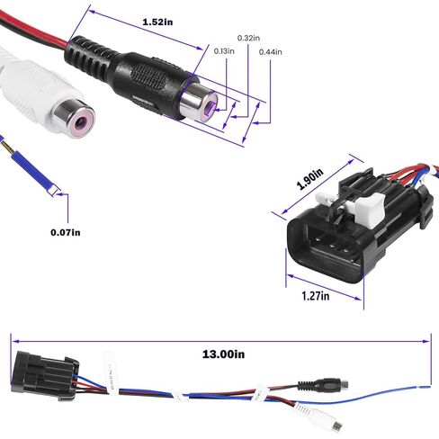 Audio Adapter Line for Polaris RZR Ranger, for General with Ride Command 7" Display in Kuwait