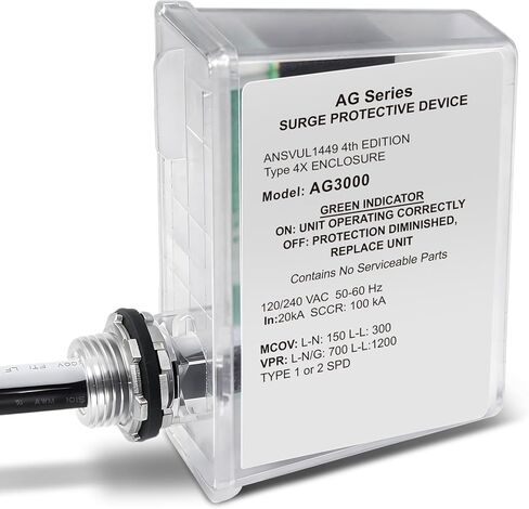 HVAC Surge Protector for AG3000 120/240V, House Surge Protectors, AC Surge Protector, Universal Surge Protective Device, Watertight Enclosure in Kuwait