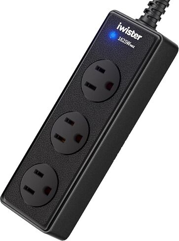 IPX6 3FT Outdoor Power Strip Weatherproof, 3 Wide Multi Outlets, 1625W/13A High-Power for Multiple Uses, Built in 16AWG Indoor Extension Cord, Mountable Power Strip Suitable for Home Patio&Party Use in Kuwait