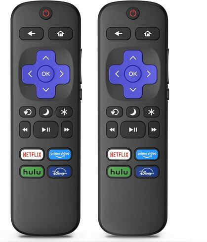 2 Pack Replacement Remote Control for Roku TV, for TCL/Hisense/Onn/Sharp/Philips/Element/Insignia Roku TV (Not for Roku Stick,Box and Players) in Kuwait
