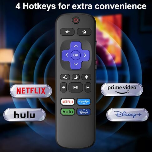 2 Pack Replacement Remote Control for Roku TV, for TCL/Hisense/Onn/Sharp/Philips/Element/Insignia Roku TV (Not for Roku Stick,Box and Players) in Kuwait
