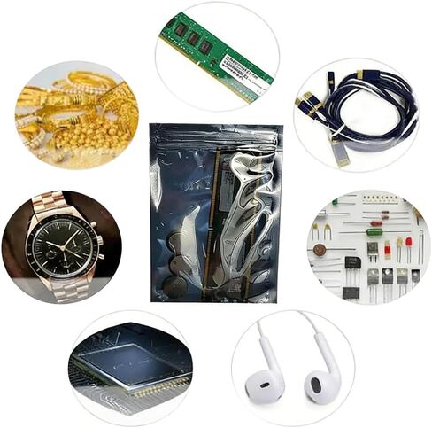 ECYC Ltd 10 Pcs Antistatic Resealable Bag Anti Static ESD Shielding Bags Selfsealing Zipper Bags for Various Precision Parts, Electronic Equipment (5.91" x 7.87") in Kuwait