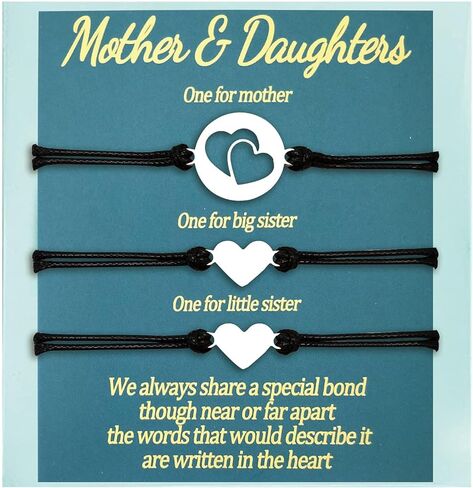 Mother Daughter Matching Bracelets Daughters Gifts From Mom Gifts From Daughter Mommy And Me Mothers Day Gifts Bracelets for Women Teen Girls Set of 2 Heart Adjustable in Kuwait