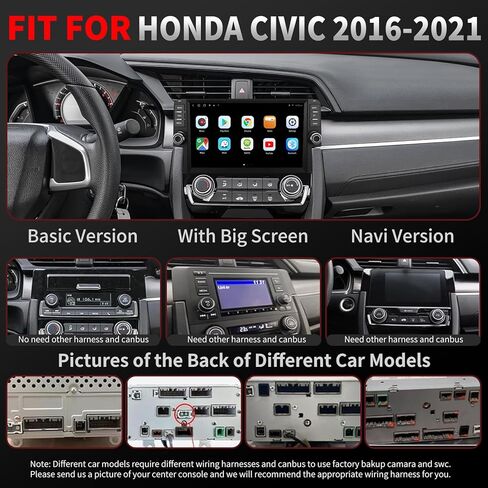 4G Network Radio for Honda Civic Upgrade 2016-2021,Stereo Replacement,QLED Touch Screen,8core CPU,Carplay and Android Auto,OEM Style in Kuwait