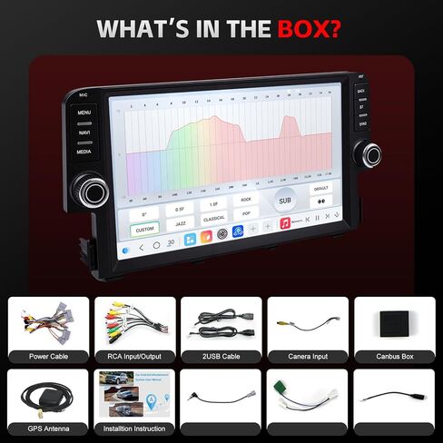 4G Network Radio for Honda Civic Upgrade 2016-2021,Stereo Replacement,QLED Touch Screen,8core CPU,Carplay and Android Auto,OEM Style in Kuwait