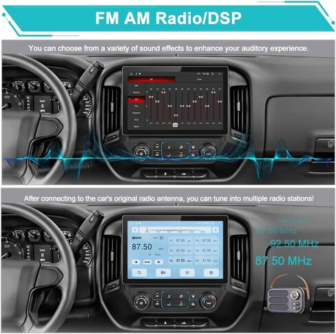 13.1 Inch Android 15 Car Radio for Chevy Silverado GMC Sierra 2014-2018, 2GB RAM 64GB ROM with Wireless CarPlay & Android Auto, Backup Camera, GPS Navigation, WiFi, Bluetooth, FM/AM Radio, DSP, SWC in Kuwait