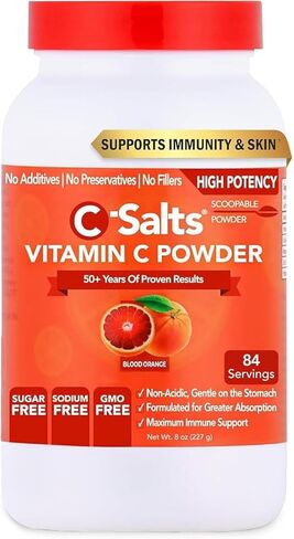 C-Salts ملحق مسحوق فيتامين C الأصلي-100 ٪ من مسحوق فيتامين C عالي الجرعة نقي خالص لدعم المناعة-أسكوربات مسحوق خالٍ من السكر ، عضوية ، صديقة للمعدة ، 26 أوقية أصلية in Saudi Arabia