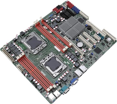 EBTOOLS ATX Motherboard, LGA 1366 Motherboard, 3 Channel DDR3, PCI E 2.0 16X, RJ45, USB, VGA, Support up to 24GB, 82574L Dual Gigabit LAN in Kuwait