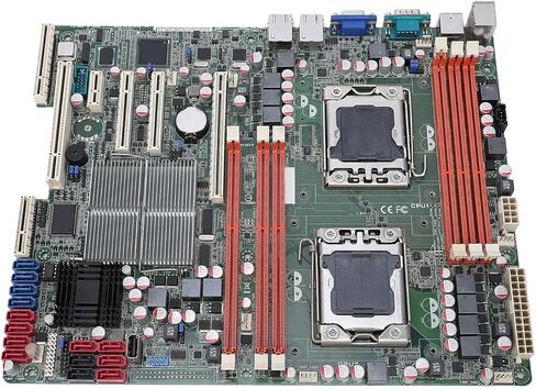 EBTOOLS ATX Motherboard, LGA 1366 Motherboard, 3 Channel DDR3, PCI E 2.0 16X, RJ45, USB, VGA, Support up to 24GB, 82574L Dual Gigabit LAN in Kuwait
