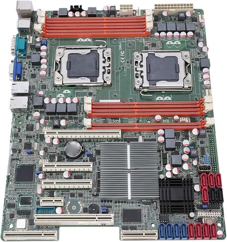 EBTOOLS ATX Motherboard, LGA 1366 Motherboard, 3 Channel DDR3, PCI E 2.0 16X, RJ45, USB, VGA, Support up to 24GB, 82574L Dual Gigabit LAN in Kuwait