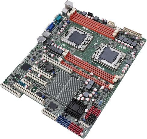 EBTOOLS ATX Motherboard, LGA 1366 Motherboard, 3 Channel DDR3, PCI E 2.0 16X, RJ45, USB, VGA, Support up to 24GB, 82574L Dual Gigabit LAN in Kuwait