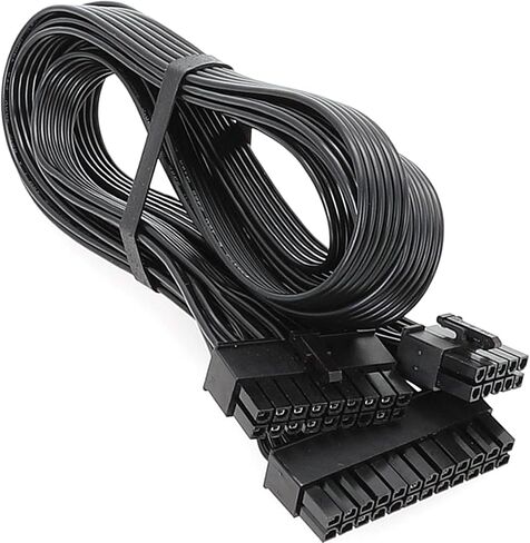 60cm Black Flat Cable for G+ G2 G3 P2 T2 Series Modular Power Supply 10PIN +18PIN to 24PIN Modular Power in Kuwait