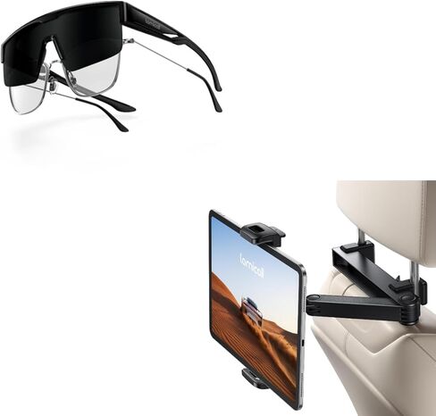 Lamicall Car Headrest Tablet Holder and Polarized Fit Over Glasses Sunglasses in Kuwait
