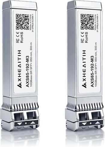 2 Pack 10GBase-SR SFP+ LC Transceiver 10Gbe Multimode Optical Module for Cisco for Meraki for Ubiquiti for Fortinet for Mikrotik for Netgear for D-Link for Supermicro for TP-Link（MMF 850nm 300M） in Kuwait